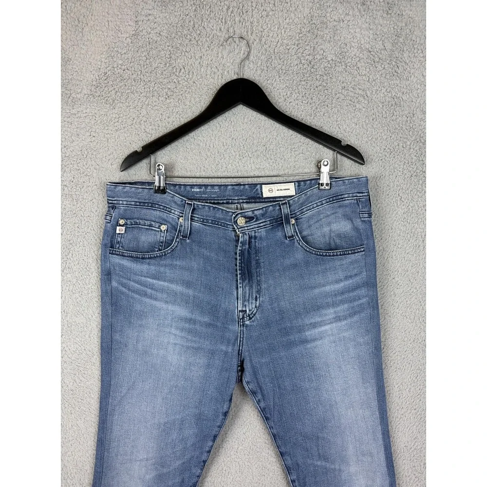 AG Adriano Goldschmied Everett Jeans Mens 36x30 Blue Wash Slim Straight Denim